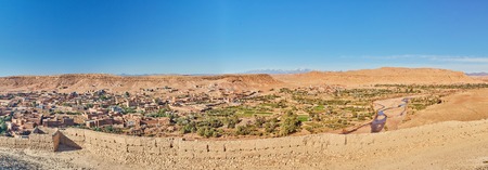 Ait Ben Haddou panoramic view from topの写真素材