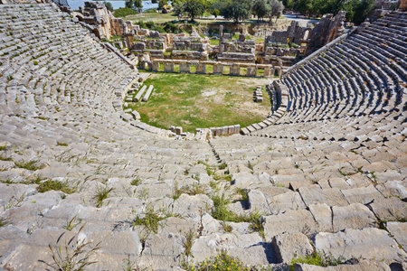 Ancient Greco-Roman Theater of Mira, Demre, Turkeyの写真素材