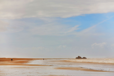 Beautiful Atlantic Ocean landscape somewhere between Agadir and Essaouira, Moroccoの写真素材