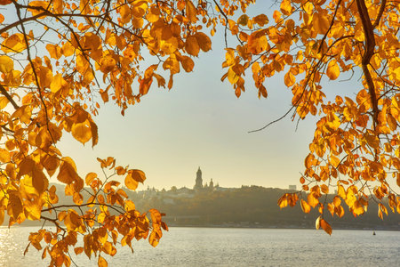 View of Dnieper river in Kiev, Ukraine
