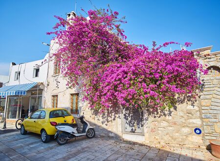 Stone house in the Old Town of Rhodes, Greeceの写真素材