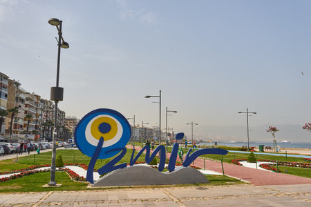 Izmir, Turkey - May 4, 2018: Embankments of Izmir, Turkey. Izmir is the third most populous city in Turkeyのeditorial素材