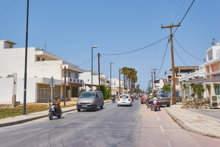 KOS ISLAND, GREECE - MAY 02, 2018 View from the streets of Kos Island, Greece.のeditorial素材