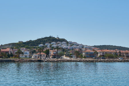 CESME -TURKEY - APRIL 25, 2018: Tekke Beach of Cesme Town in Turkeyのeditorial素材