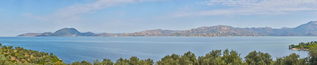 Bafa Lake landscape with great nature, Aydin, Turkey