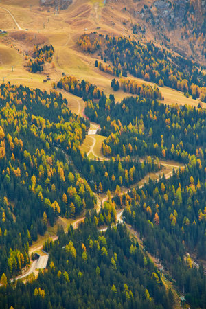 the beautiful Italian Dolomites an autumn day