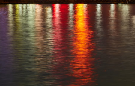 Beautiful light reflect on the water. colorful background textureのeditorial素材