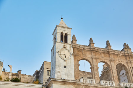 View of piazza Mercantile in Bari, Italy.の写真素材