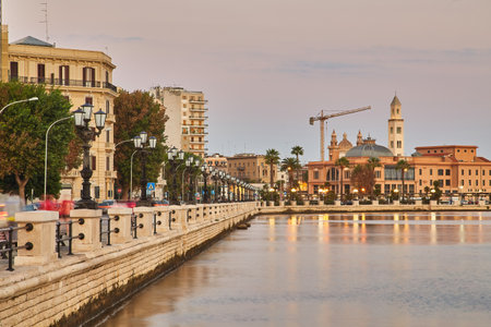 Bari - The promenade in the morning light, Italy.の写真素材