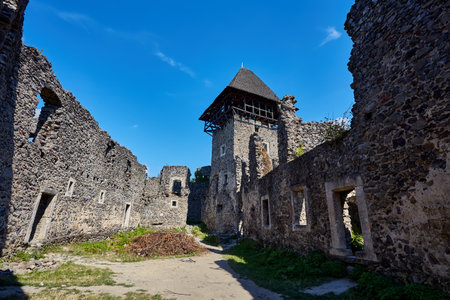 Ruins of Nevitsky Castle. Uzhgorod Ukraineの写真素材