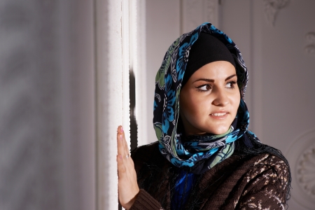 Beautiful Muslim girl headscarfの写真素材