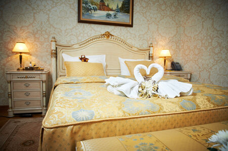 Beautiful hotel room for enamored people のeditorial素材