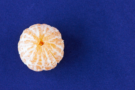 Mandarin isolated on a blue background