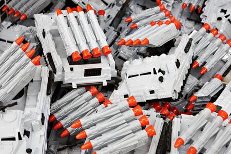 Toy propelled rocket launcher in the storeの写真素材