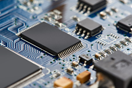 Elements of electronic circuit board with processor