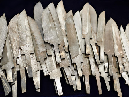 Heap billets of forged steel for hunting knives