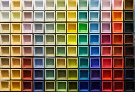 Abstract background of colored square elementsの写真素材