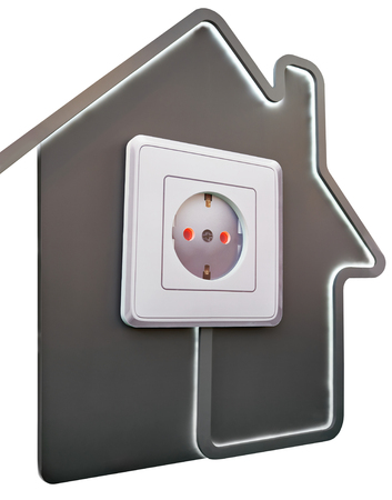 Electrical outlet in the house as a symbol of comfort and well-beingの写真素材