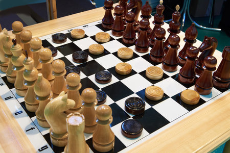 Chess and checkers on the same board