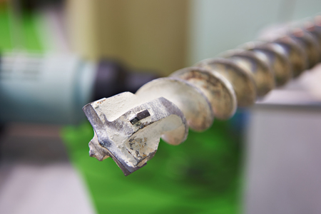 Large drill bit for drilling of concreteの写真素材