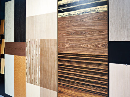 Decorative facade panels for furniture in store