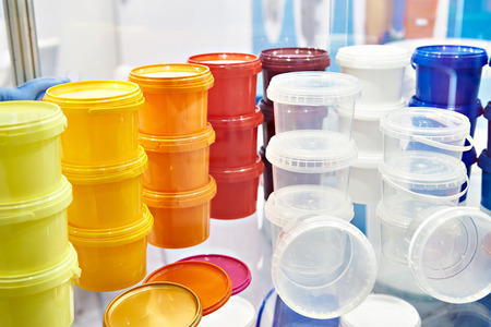 Plastic store containers for storing and transporting foodの写真素材