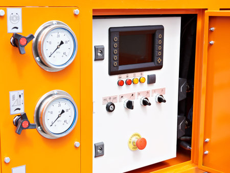 Control panel drilling rig with manometer