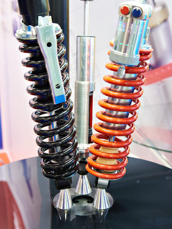 Shock absorbers for the car at the store showの写真素材
