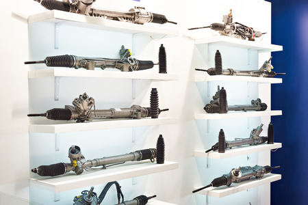 Rack steering for an automobile in storeの写真素材