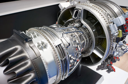 Two-circuit turbofan engine for aircraft on exhibition
