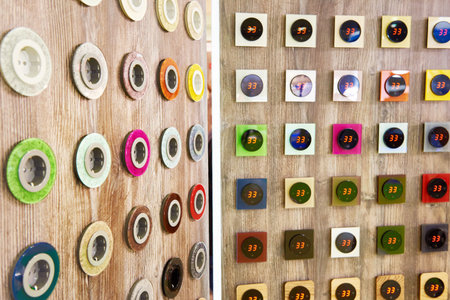 Decorative electrical outlets and temperature indicators at the store stand