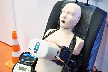 Dummy and small and light medical mechanical chest compression device