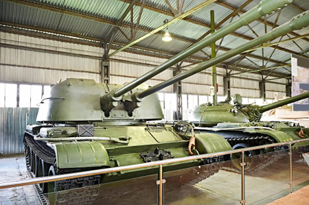 MUSEUM KUBINKA, MOSCOW REGION, RUSSIA - Aug 23, 2014: ZSU-57-2 (500) Soviet self-propelled...