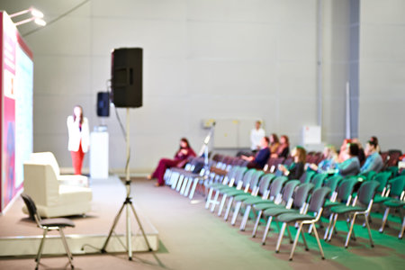 People at a training lecture at a conference