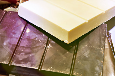 Dark and white chocolate bars