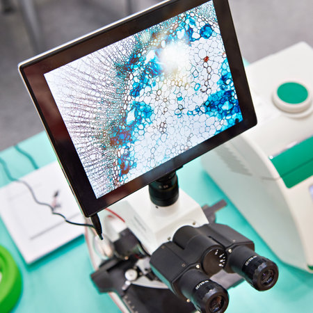 Horizontal oil centrifugal cantilever pump in sectionの写真素材