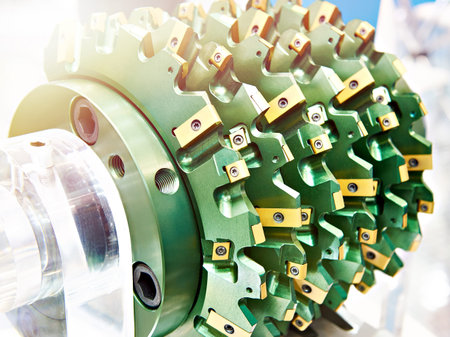 Heavy duty face mill on exhibitionの写真素材