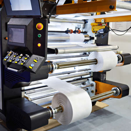 Machine for the production of plastic bagsの写真素材