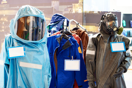 Work suits for the chemical industryの写真素材