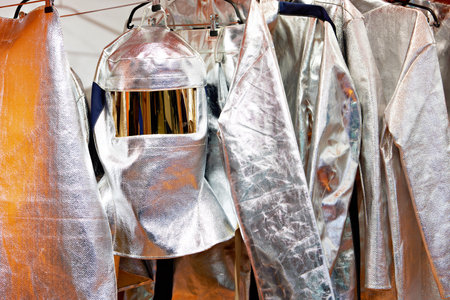 Protective fireproof suit foil metalの写真素材