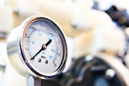Pressure gauge with liquid inside