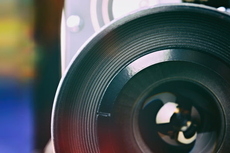 Retro film movie camera lensesの写真素材
