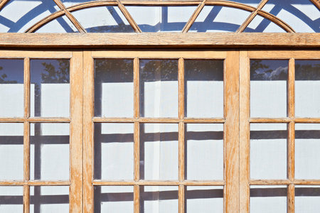 Old wooden window frame as background