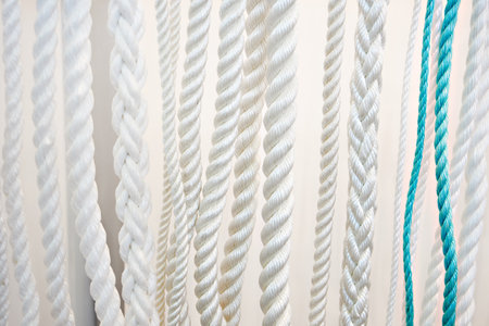 Fishing ropes in the shopの写真素材