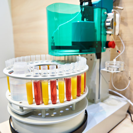 Professional laboratory sample processor pump. Automation in ion chromatographyの写真素材