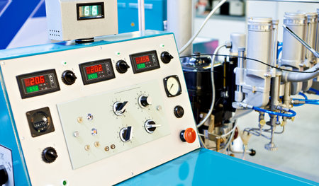 Universal single-cylinder engine unit for determining the octane number of gasolineの写真素材