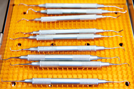 Dental instruments, universal curettes. Paradontology