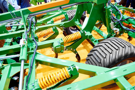 Trailed compact disc harrow on exhibitionの写真素材