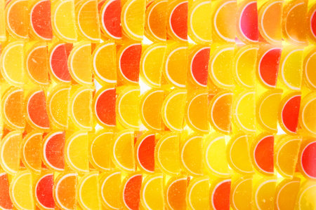 Colorful background of yellow and red marmalade