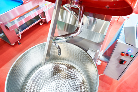 Two-speed kneading machine at the food industry exhibitionの写真素材